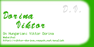 dorina viktor business card